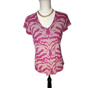 Calvin Klein, Pink Animal printed T-Shirt. Size: PM